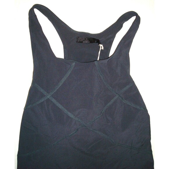 New Womens NWT PrAna S Barton Dress Coal Gray Bra Tank Zip Pockets Nice Casual - Picture 6 of 10